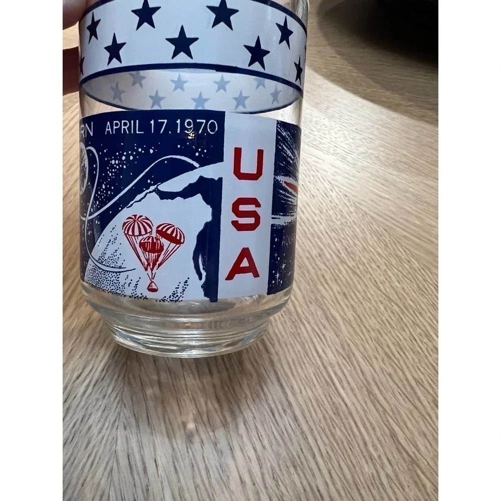 Vintage NASA Libbey Commemorative Glasses, Apollo 13, 10 Oz - Picture 3 of 4